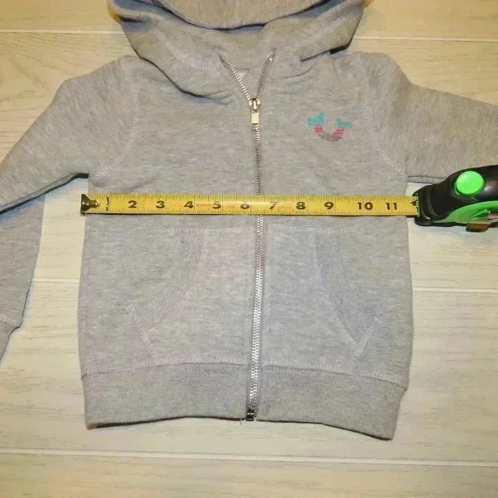 True Religion Toddler Girls Gray Hoodie 24 Months